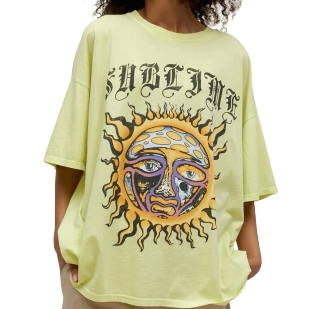 DAYDREAMER Sublime Old English Tee in Lime One Size New with Tag MSRP $98